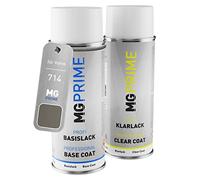 MG PRIME Peinture voiture Bombes aérosols pour Volvo 714 Osmium Grey Metallic/Osmium Grau Metallic Peinture de base vernis clair aérosol 400ml