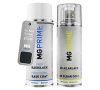 MG PRIME Peinture voiture kit bombe aérosol 2C aérosol pour Alfa Romeo 876/B Nero 1000 Miglia Metallic/Carbon Schwarz Metallic de couche de base vernis 2 composants