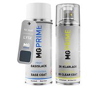 MG PRIME Peinture voiture kit bombe aérosol 2C aérosol pour Audi LY5X / Y5X / N5 Aquablau Metallic/Bleu Aqua Nacre de couche de base vernis 2 composants