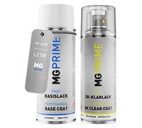 MG PRIME Peinture voiture kit bombe aérosol 2C aérosol pour Audi LZ1W / Z1W / 7M Siambeige Metallic/Siam Beige Metallic de couche de base vernis 2 composants