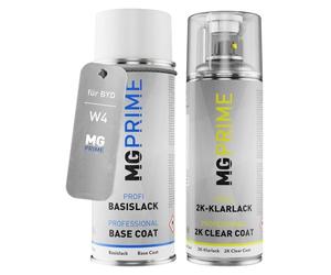 MG PRIME Peinture voiture kit bombe aérosol 2C aérosol pour BYD W4 Shine White Solid de couche de base vernis 2 composants