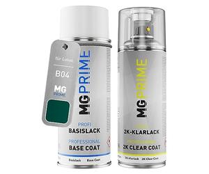 MG PRIME Peinture voiture kit bombe aérosol 2C aérosol pour Lotus B04 British Racing Green Metallic de couche de base vernis 2 composants