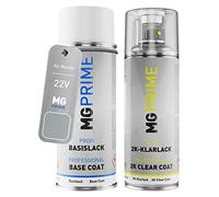 MG PRIME Peinture voiture kit bombe aérosol 2C aérosol pour Mazda 22V Sunlight Silver Metallic/Satinsilber Metallic de couche de base vernis 2 composants
