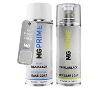 MG PRIME Peinture voiture kit bombe aérosol 2C aérosol pour Piaggio 738/A Grigio Excalibur Metallic de couche de base vernis 2 composants