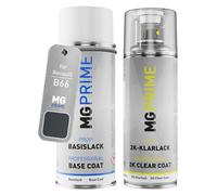 MG PRIME Peinture voiture kit bombe aérosol 2C aérosol pour Renault B66 Gris Eclipse Nacre Metallic/Graphitschwarz Metallic de couche de base vernis 2 composants