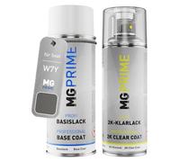 MG PRIME Peinture voiture kit bombe aérosol 2C aérosol pour Seat W7Y / Z1 Gris Delfin Metallic/Delfin Grau Metallic de couche de base vernis 2 composants