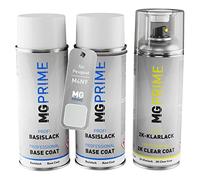 MG PRIME Peinture voiture kit bombe aérosol 2c pour Peugeot M4N9 Blanc Nacre/Pearl White bombe aérosol couche de fond, de base, 2 composants vernis
