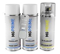 MG PRIME Peinture voiture kit bombe aérosol 2c pour Tesla PPSW White Water Pearl/Pearl White Multi-Coat bombe aérosol couche de fond, de base, 2 composants vernis