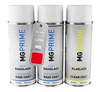 MG PRIME Peinture voiture kit bombe aérosol pour Audi LZ3M / Z3M / N9 Misanorot Perleffekt/Rouge Misano Nacre de fond de base de vernis bombe aérosol 400ml