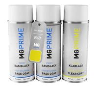 MG PRIME Peinture voiture kit bombe aérosol pour BMW B67 Austin Gelb Metallic/Austin Yellow Metallic de fond de base de vernis bombe aérosol 400ml