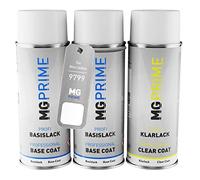 MG PRIME Peinture voiture kit bombe aérosol pour Mercedes 9799/799 Diamantweiss Perleffekt/Blanc Diamant Nacre de fond de base de vernis bombe aérosol 400ml