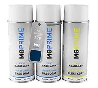 MG PRIME Peinture voiture kit bombe aérosol pour Porsche 39V / D3 Irisblau Pearl/Iris Blue Pearl de fond de base de vernis bombe aérosol 400ml
