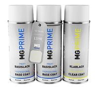 MG PRIME Peinture voiture kit bombe aérosol pour Skoda LS9R / 2Y Moon White Metallic de fond de base de vernis bombe aérosol 400ml