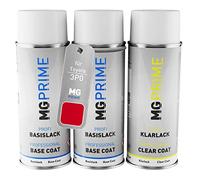 MG PRIME Peinture voiture kit bombe aérosol pour Toyota 3P0 Super Red 5 / Rouge Chilien de fond de base de vernis bombe aérosol 400ml