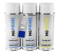 MG PRIME Peinture voiture kit bombe aérosol pour Toyota 8X2 Nebula Blue Metallic/Bleu Nebula Metallic de fond de base de vernis bombe aérosol 400ml