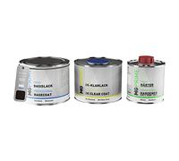 MG PRIME Peinture voiture kit couche de fond prêt pour la pulvérisation pour Isuzu 523 / K904-P902 Cosmic Black Mica la base + le 2C vernis 1,25l