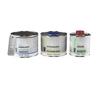 MG PRIME Peinture voiture kit couche de fond prêt pour la pulvérisation pour Volkswagen VW LD7W / D7W / 2A Urban Grey Metallic/Gris City Metallic la base + le 2C vernis 1,25l