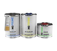 MG PRIME Peinture voiture kit de pot pour Citroen KAU Jaune Heliodor Nacre Metallic/Topaz Pearl Metallic couche de base vernis 2C durcisseur prêt à pulvériser 2,5l