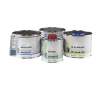 MG PRIME Peinture voiture kit de pot pour Opel 21V Ice Blue Metallic couche de fond, base, vernis 2C, durcisseur, prêt pour la pulvérisation 1,75l