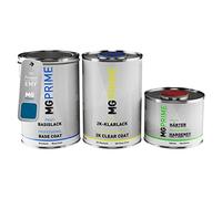 MG PRIME Peinture voiture kit de pot pour Peugeot EMY Bleu Miami Metallic/Miami Blue Metallic couche de base vernis 2C durcisseur prêt à pulvériser 2,5l