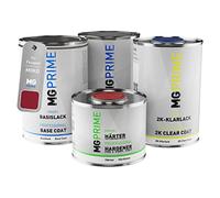 MG PRIME Peinture voiture kit de pot pour Peugeot M0KQ Rouge Lucifer Nacre/Diablo Red Mica couche de fond, base, 2C vernis, durcisseur, prêt pour la pulvérisation 3,5l