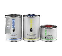 MG PRIME Peinture voiture kit de pot pour Renault D69 Gris Platine Metallic/Mercury Metallic couche de base vernis 2C durcisseur prêt à pulvériser 2,5l