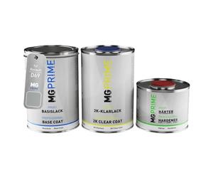 MG PRIME Peinture voiture kit de pot pour Renault D69 Gris Platine Metallic/Mercury Metallic couche de base vernis 2C durcisseur prêt à pulvériser 2,5l