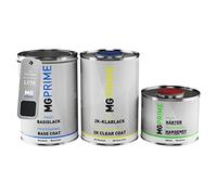 MG PRIME Peinture voiture kit de pot pour Volkswagen VW LC9X / C9X / 2T Deep Black Perleffekt/Noir Orca Metallic couche de base vernis 2C durcisseur prêt à pulvériser 2,5l