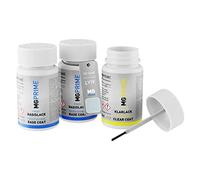 MG PRIME Peinture voiture Kit de stylo retouche pour Audi LY7F / Y7F / M1 Suzukagrau Perleffekt/Gris Suzuka Metallic de fond, de base, de vernis de 50ml par flacon
