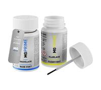 MG PRIME Peinture voiture kit de stylo retouche pour Citroen AC065 Gris Requin Metallic de base de vernis de 50ml par flacon