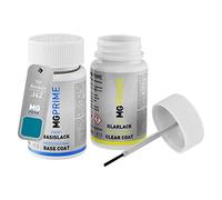 MG PRIME Peinture voiture kit de stylo retouche pour Renault J42 Bleu Menthe Nacre Metallic/Mint Blau de base de vernis de 50ml par flacon