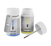 MG PRIME Peinture voiture kit de stylo retouche pour Renault Trucks RVI 01650 Noir Mat de base de vernis de 50ml par flacon