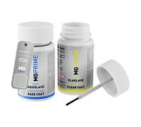 MG PRIME Peinture voiture kit de stylo retouche pour Smart EDA / 9987 Cool Silver Metallic de base de vernis de 50ml par flacon