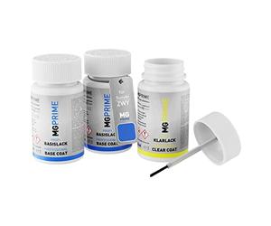 MG PRIME Peinture voiture Kit de stylo retouche pour Suzuki ZWY Brisk Blue Metallic de fond, de base, de vernis de 50ml par flacon