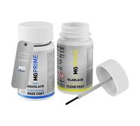 MG PRIME Peinture voiture kit de stylo retouche pour Volkswagen VW LA6H / A6H / D4 Cipressino-Grün Metallic/Cipression Green Metallic de base de vernis de 50ml par flacon