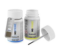 MG PRIME Peinture voiture kit de stylo retouche pour Volkswagen VW LA7N / A7N / Z1 Limestone Grey Metallic de base de vernis de 50ml par flacon