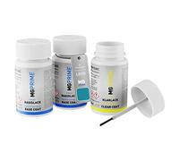 MG PRIME Peinture voiture Kit de stylo retouche pour Volkswagen VW LB5D / B5D / L4 Eisvogelblau Metallic/Kingfisher Blue Metallic de fond, de base, de vernis de 50ml par flacon