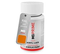 MG PRIME RAL 2000 Orangé jaune/Yellow orange brillant, stylo retouche | flacon de peinture avec pinceau, 50 ml, à séchage rapide