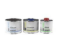 MG PRIME RAL 5026 Bleu nuit nacré/Pearl night blue peinture pot kit couche de base prêt pour la pulvérisation + vernis 2C mat satiné 1,25L