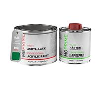 MG PRIME RAL 6029 Vert menthe brillant, pot de peinture acrylique 2K 0,75 L | Mint green, Kit 2K peinture + durcisseur, à séchage rapide