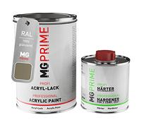 MG PRIME RAL 7002 Gris olive/Olive grey brillant peinture acrylique 1,5 Litres / 1500 ml durcisseur inclus