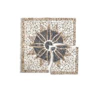 MG Valencia Mosaïque en Marbre Naturel PATTERN SUN Feuille de Pierre de 80×80cm. Carrelage Mosaique Murale et Sols pour L'intérieur et L'extérieur Boîte de 4 Feuille pour 0,64m2 (Soleil multicolore)