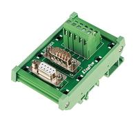 MG6 Module d'Interface Breakout DB9 pour Carte de Dérivation Mâle/Femelle à Montage sur Rail DIN, Bornier à Vis, Connecteur Plaqué Or, 48V 1A