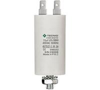 Mg8700 Permanent Pour Moteurs 70µf 450v. Écrou M8 Puissance. Le Condensateur De Démarrage Est Dans Un Boîtier Cylindrique En Polypropylène. Connexion Électrique Via 4 Bornes, Blanc