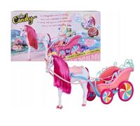 MGA | Carrosse de poupée Dream Ella - Rose - Avec licorne et accessoires - Vivre des aventures magiques