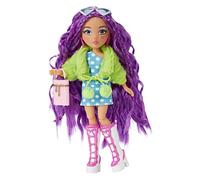 MGA Dream Ella Extra Iconic Mini poupée mannequin - DREAMELLA - Poupée mannequin tendance aux cheveux violets & joues avec un cœur - 3 ans +