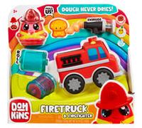 MGA Entertainment DohKins Fire Truck & Firefighter - La pâte ne sèche jamais, Pas de Gluten, Convient aux collectionneurs et aux Enfants de Plus de 3 Ans