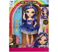 Rainbow High Be Dazzling - Genevieve Bleue - Poupée Mannequin Bleue de 28 cm avec Outil d'Éblouissement, Pierres Précieuses Scintillantes et Accessoires de Stylisme