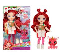 RAINBOW HIGH Littles Rainbow Fantasy Fairies & Pet - Apple, Rouge - Petite Poupée de 14cm & Biche Fantasy avec Ailes de Fées Interchangeable, Cadeau Mignon Dès 4 Ans