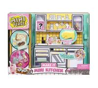 MGA Miniverse - Cuisine créative - Cuisine et 3 recettes résines inclus - Four lampe UV, réfrégirateur et plan de travail